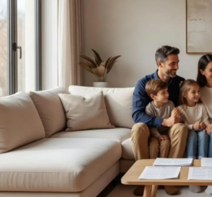 Famille protégée par une assurance santé