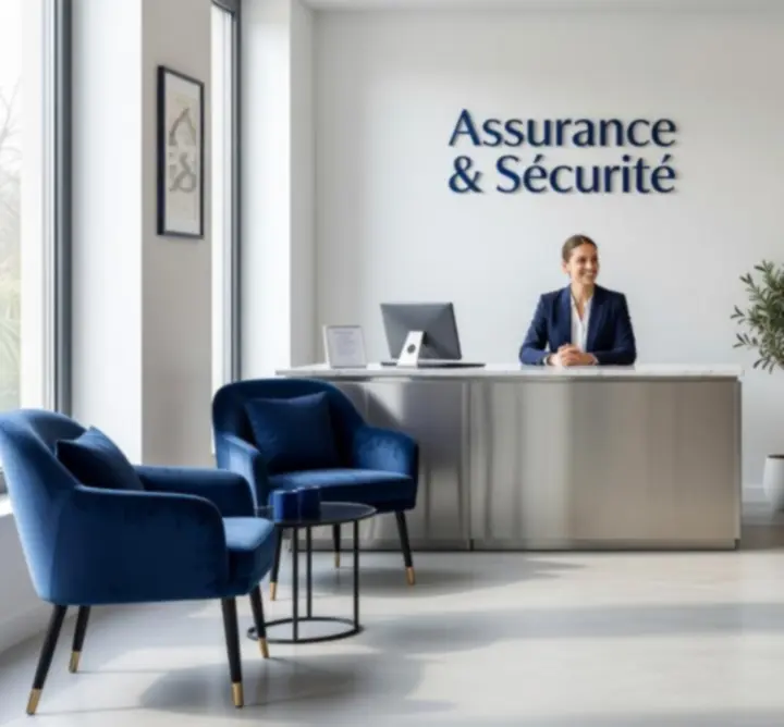 Hall d'accueil moderne d'un cabinet d'assurance